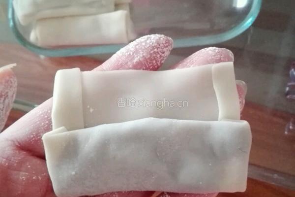 馄饨皮红豆沙春卷（年味）的做法图解5
