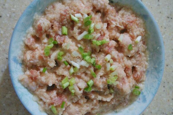 马蹄肉末拌白粥的做法图解4
