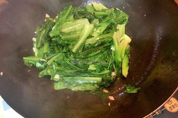 蒜香油麦菜的做法图解4