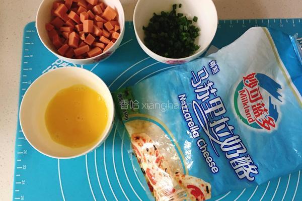 葱香肉松火腿芝士面包的做法图解7