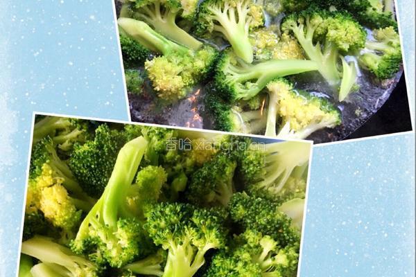 五花肉渣炒西兰花的做法图解2