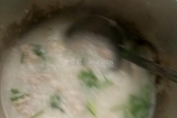 葱花瘦肉粥的做法图解4
