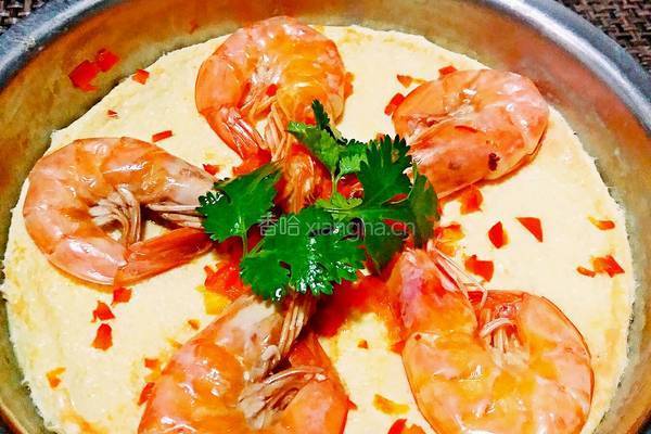 大虾豆腐鸡蛋羹的做法图解11