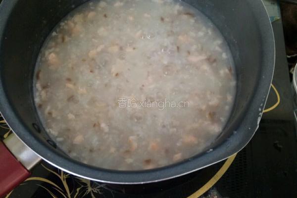 宝宝辅食三文鱼粥的做法图解6