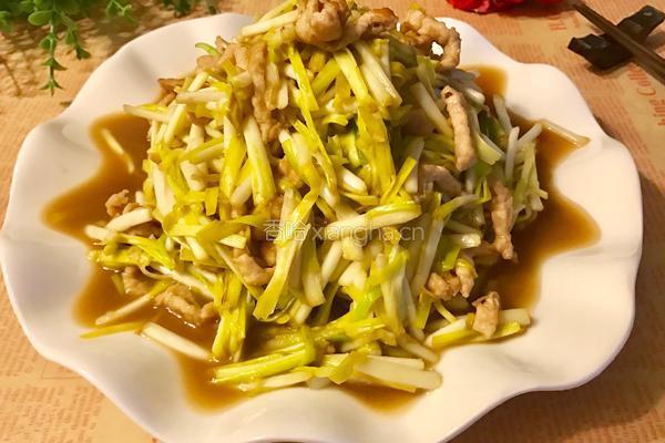 蒜黄炒肉丝的做法图解12