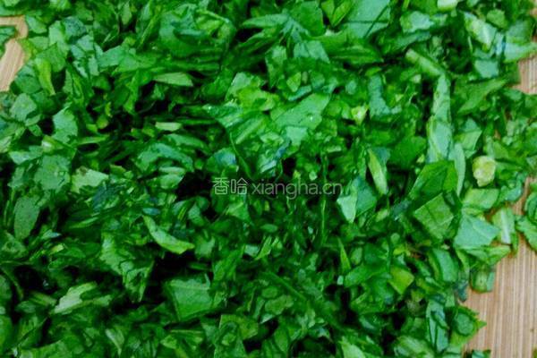 茼蒿丸子的做法图解3