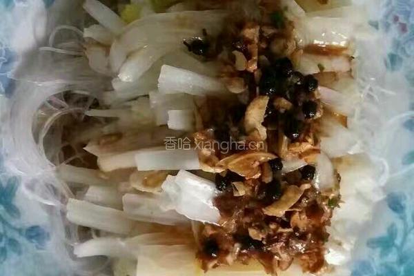 蒜蓉粉丝蒸白菜的做法图解6