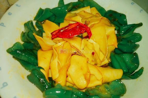 青椒干豆腐的做法图解5