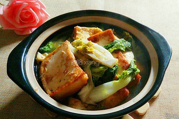 家常青菜豆腐的做法图解12