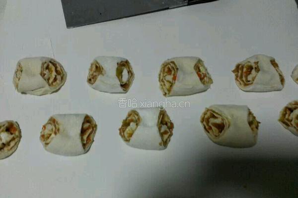 肉馅花卷的做法图解4