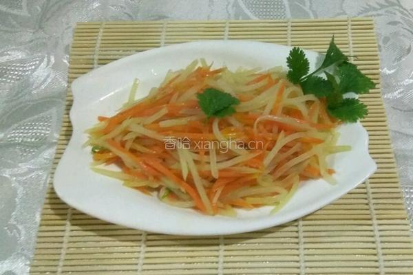 清炒双丝的做法图解4