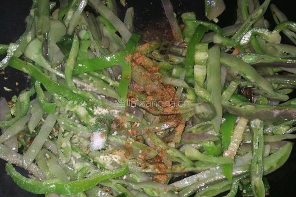 青椒炒眉豆的做法图解6
