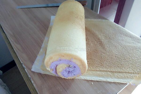 奶油紫薯蛋糕卷的做法图解17