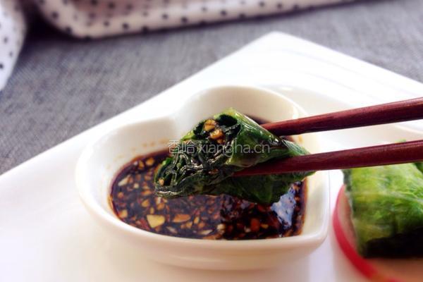 蒸鱼豉油菠菜卷的做法图解13