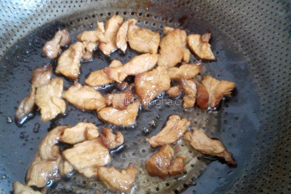肉炒花叶菜的做法图解4