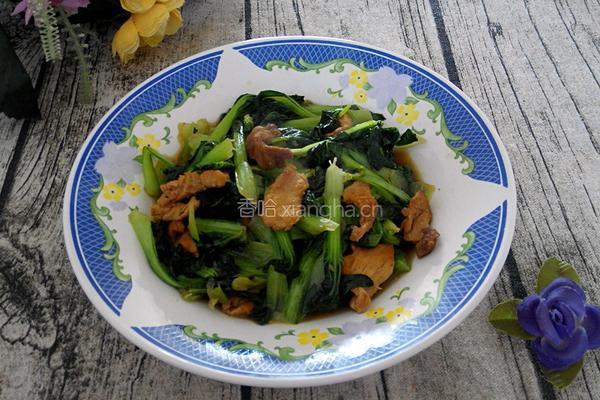 肉炒花叶菜的做法图解8