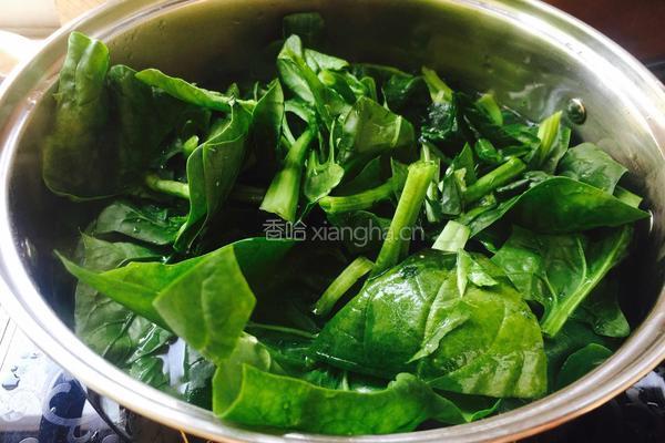 花生菠菜的做法图解4