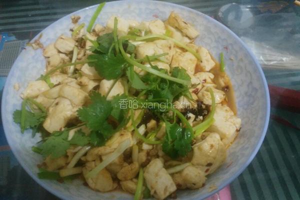 蒜黄豆腐的做法图解3