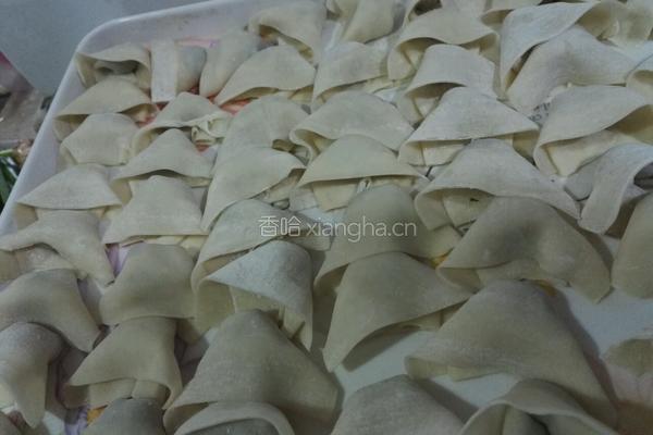 清汤荠菜馄炖的做法图解1