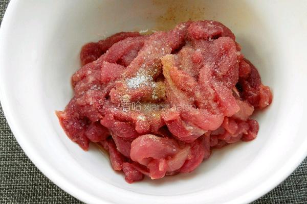 蒜薹炒肉的做法图解3