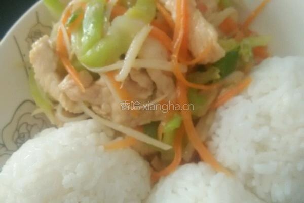 滑肉三丝饭团