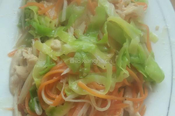 滑肉三丝饭团的做法图解4