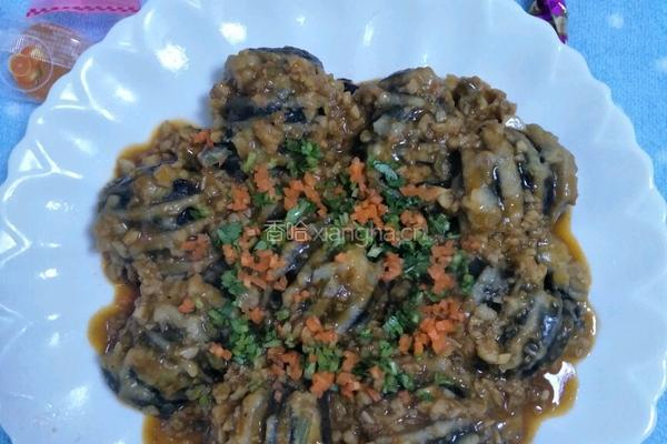 灯笼肉末茄子的做法图解14