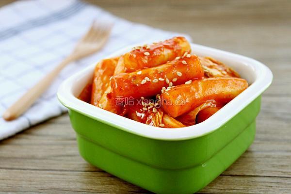 白菜炒年糕的做法图解9