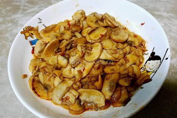 炒蘑菇的做法图解6