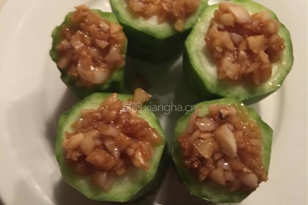 蒜蓉干贝蒸丝瓜的做法图解7