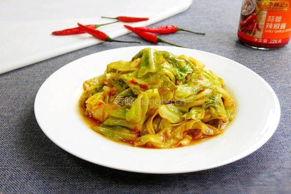 蒜蓉辣椒酱炒包菜的做法图解11