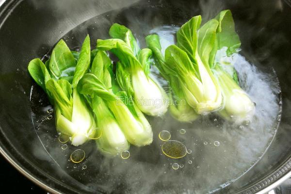 蚝油香菇油菜的做法图解5