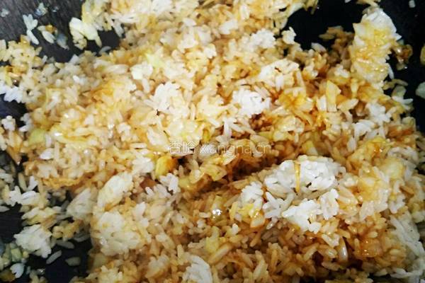 包菜蛋炒饭的做法图解10