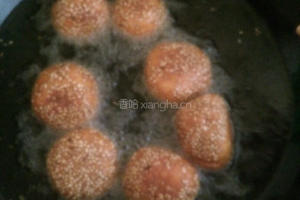 豆沙芝麻球的做法图解12