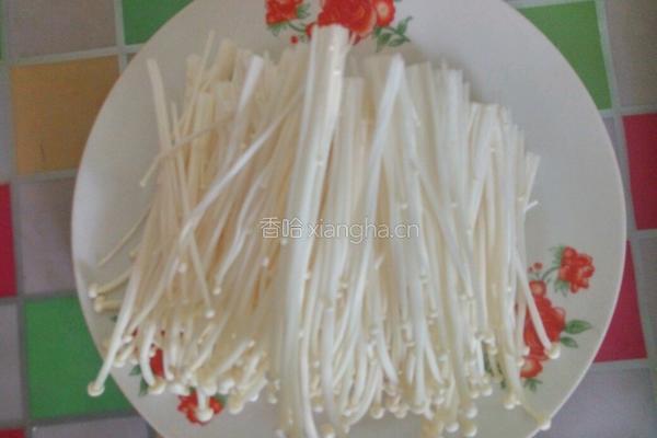 凉拌金针菇黄瓜的做法图解2
