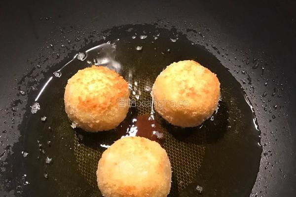 肉松芝士饭团球的做法图解4