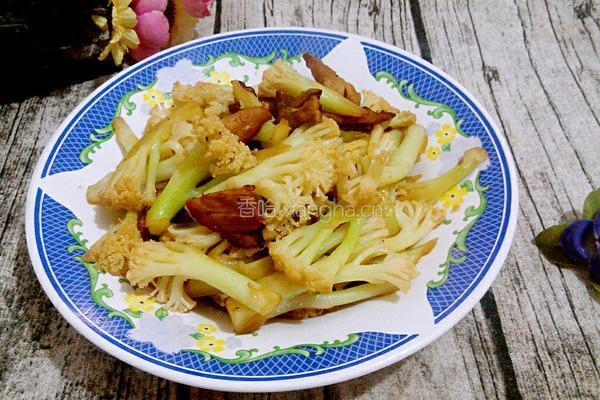 肉片炒花菜的做法图解10