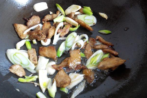 肉片炒花菜的做法图解6