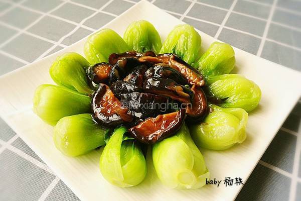 香菇油菜的做法图解9
