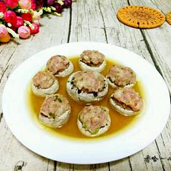 蒸蘑菇酿肉的做法[图]