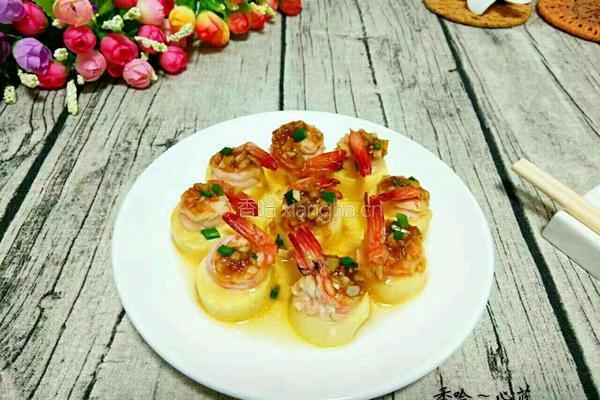 玉子豆腐蒸虾仁的做法图解10
