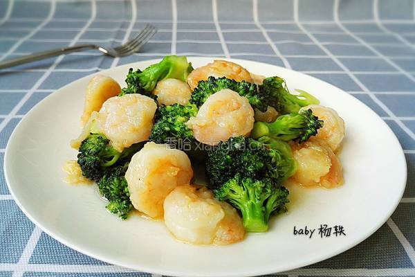 西兰花炒虾仁的做法图解10
