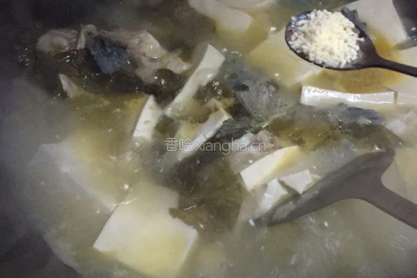 豆腐酸菜鱼的做法图解5
