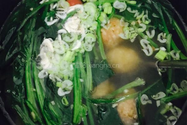 菠菜丸子汤的做法图解5