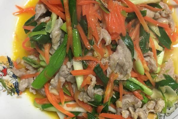 胡萝卜大蒜炒肉丝的做法图解5