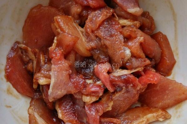 香菇炒肉的做法图解3