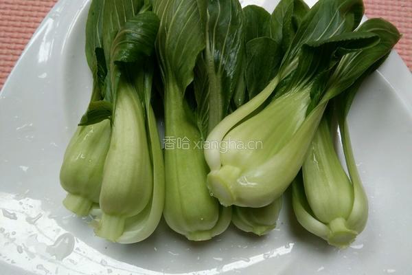 香菇炒油菜的做法图解3