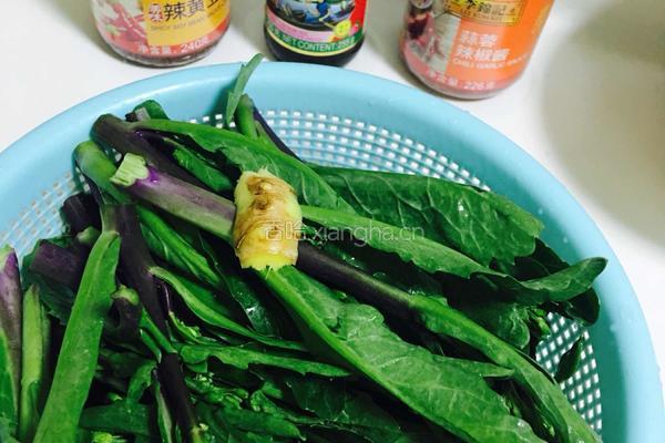 蚝油炒香水芥兰的做法图解1