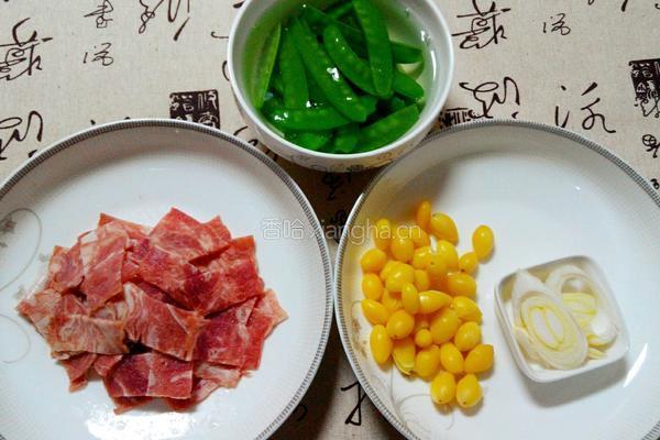 白果培根荷兰豆的做法图解3