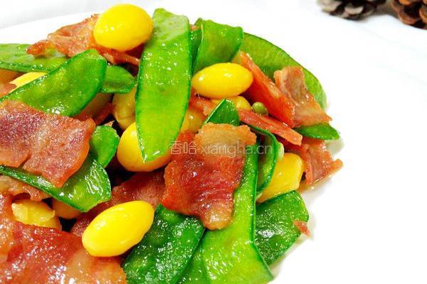 白果培根荷兰豆的做法图解10